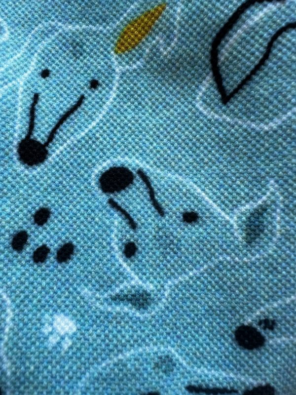 Dog Faces Blue and Yellow Spots Pattern - Image 2